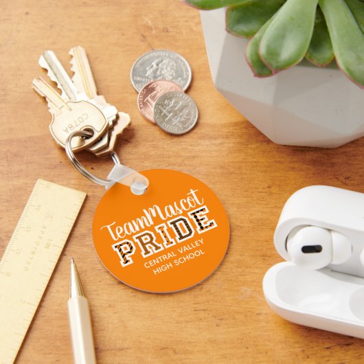 オレンジスクールプライドマスコットネームキーチェーン キーホルダー (デスク)