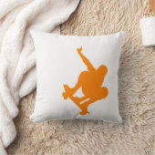 オレンジスケーター；スケートボード クッション (ブランケット)