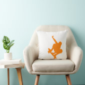 オレンジスケーター；スケートボード クッション (椅子)