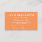 オレンジスタイリッシュクローバーハウスキーピングサービス 名刺 (裏面)