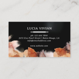 オレンジスタイリッシュ色の水色インクブラックビジネスカード 名刺