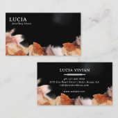 オレンジスタイリッシュ色の水色インクブラックビジネスカード 名刺 (正面/裏面)