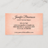 オレンジスタイリッシュ色の針糸シーストレス裁縫 名刺 (裏面)