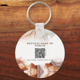 オレンジスタイリッシュ色インクロゴ&QRコード会社キーチェーン キーホルダー