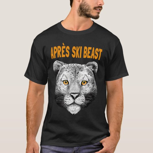 オレンジスタイルアプレーススキーユキヒョウ Tシャツ (正面)