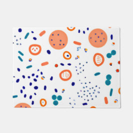 オレンジスタイルパタンズアートデザイン ドアマット