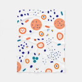 オレンジスタイルパタンズアートデザイン フリースブランケット (正面)