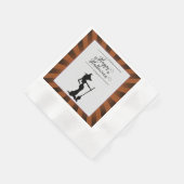 オレンジスターバストウィッチハロウィーン 縁ありカクテルナプキン (角)