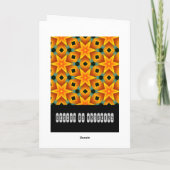 オレンジスターパターン – 誕生日 カード (裏面)