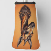 オレンジスチームパンクキリン、ゴルフパターカバー ゴルフヘッドカバー (回転90)