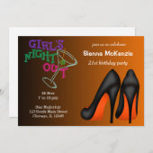 オレンジスティレトス誕生日 招待状 (正面/裏面)