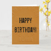 オレンジスティールハッピーバースデー! カード (黄色い花)