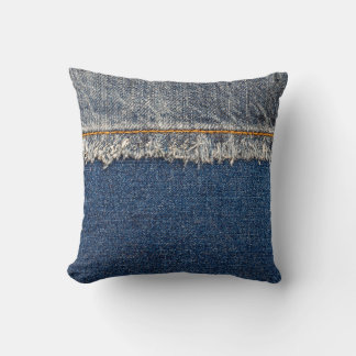 オレンジステッチ、ダブルデニムパッチ。 クッション