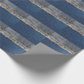 オレンジステッチ、ダブルデニムパッチ。 ラッピングペーパー (角)