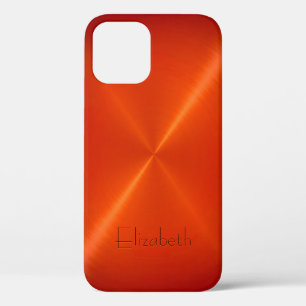 オレンジステンレス鋼の外観 iPhone 12 PROケース