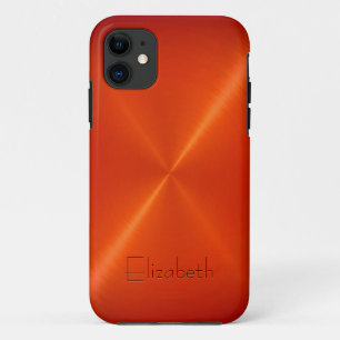 オレンジステンレス鋼の外観 iPhone 11 ケース