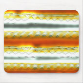 オレンジストライプとグレーの言語特有の抽象芸術 マウスパッド (正面)