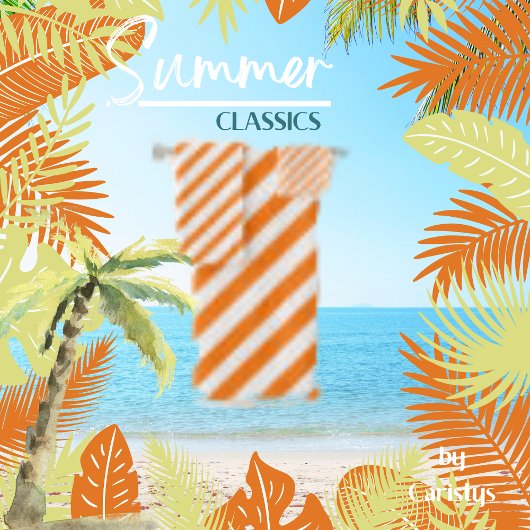 オレンジストライプのと白 バスタオルセット