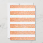 オレンジストライプのフローラ40歳のパーティー 招待状 (裏面)