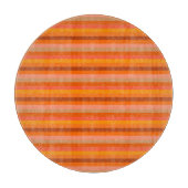 オレンジストライプの模様 カッティングボード (正面)
