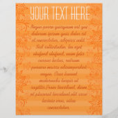 オレンジストライプの渦巻きフライヤー チラシ (裏面)