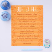 オレンジストライプの渦巻きフライヤー チラシ (シングル)