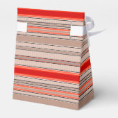 オレンジストライプの色とオレンジ色の垂直テクスチャパターン フェイバーボックス (裏面サイド)