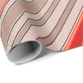 オレンジストライプの色とオレンジ色の垂直テクスチャパターン ラッピングペーパー (ロールコーナー)