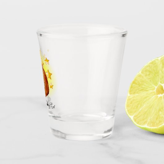 オレンジストライプの色のタビー・キャットがスター ショットグラス (右)