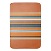 オレンジストライプの色 バスマット (正面縦)