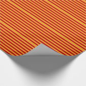 オレンジストライプの色 ラッピングペーパー (角)