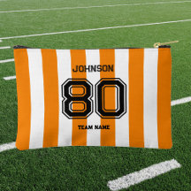 オレンジストライプスポーツチーム名前をカスタムするナンバーチーム