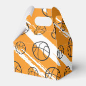 オレンジストライプバスケ誕生日パーティー フェイバーボックス (裏面サイド)