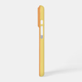 オレンジストライプホットピンクの変わった笑顔 iPhoneケース (左側面)