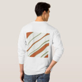 オレンジストライプ猫カレッジTシャツ 名前入れ可能 Tシャツ (裏面フル)
