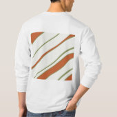 オレンジストライプ猫カレッジTシャツ 名前入れ可能 Tシャツ (裏面)