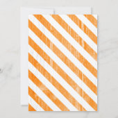 オレンジストライプ結婚式招待状 招待状 (裏面)
