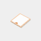 オレンジストライプ色のカボチャ ポストイット (アングル)