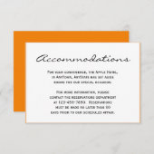 オレンジストライプ色のフローラア結婚クセント挿入 エンクロージャーカード (正面/裏面)