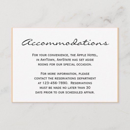 オレンジストライプ色のフローラア結婚クセント挿入 エンクロージャーカード (正面)