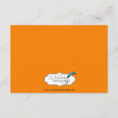 オレンジストライプ色のフローラア結婚クセント挿入 エンクロージャーカード (裏面)