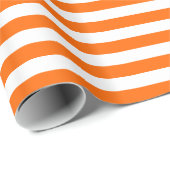 オレンジストライプ色のラッピング紙 ラッピングペーパー (ロールコーナー)