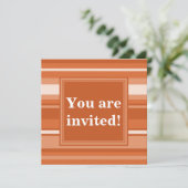 オレンジストライプ色の招待 招待状 (スタンド正面)