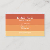 オレンジストライプ色モダングラデーション 名刺 (裏面)
