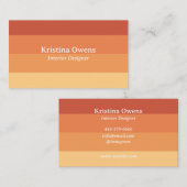 オレンジストライプ色モダングラデーション 名刺 (正面/裏面)