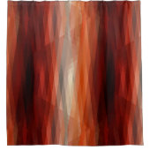 オレンジストライプ色 シャワーカーテン (正面)