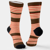 オレンジストライプ色 ソックス (傾斜あり)