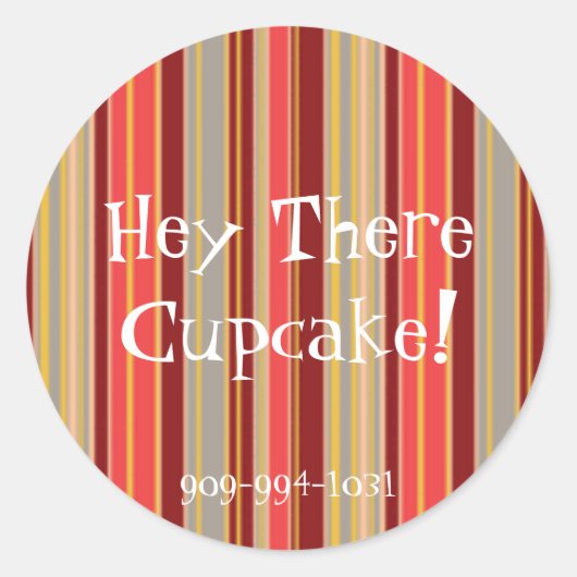 オレンジストライプ色 ラウンドシール (正面)