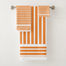 オレンジストライプ バスタオル ギフトセット