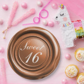 オレンジスパイスキャンドルワックスシールドリップスウィート16ウェディング ペーパープレート (パーティー)